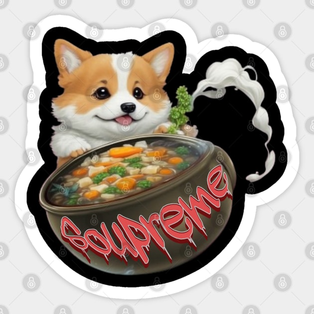 Soupreme Good Soup Eating Sticker by CloudEagleson